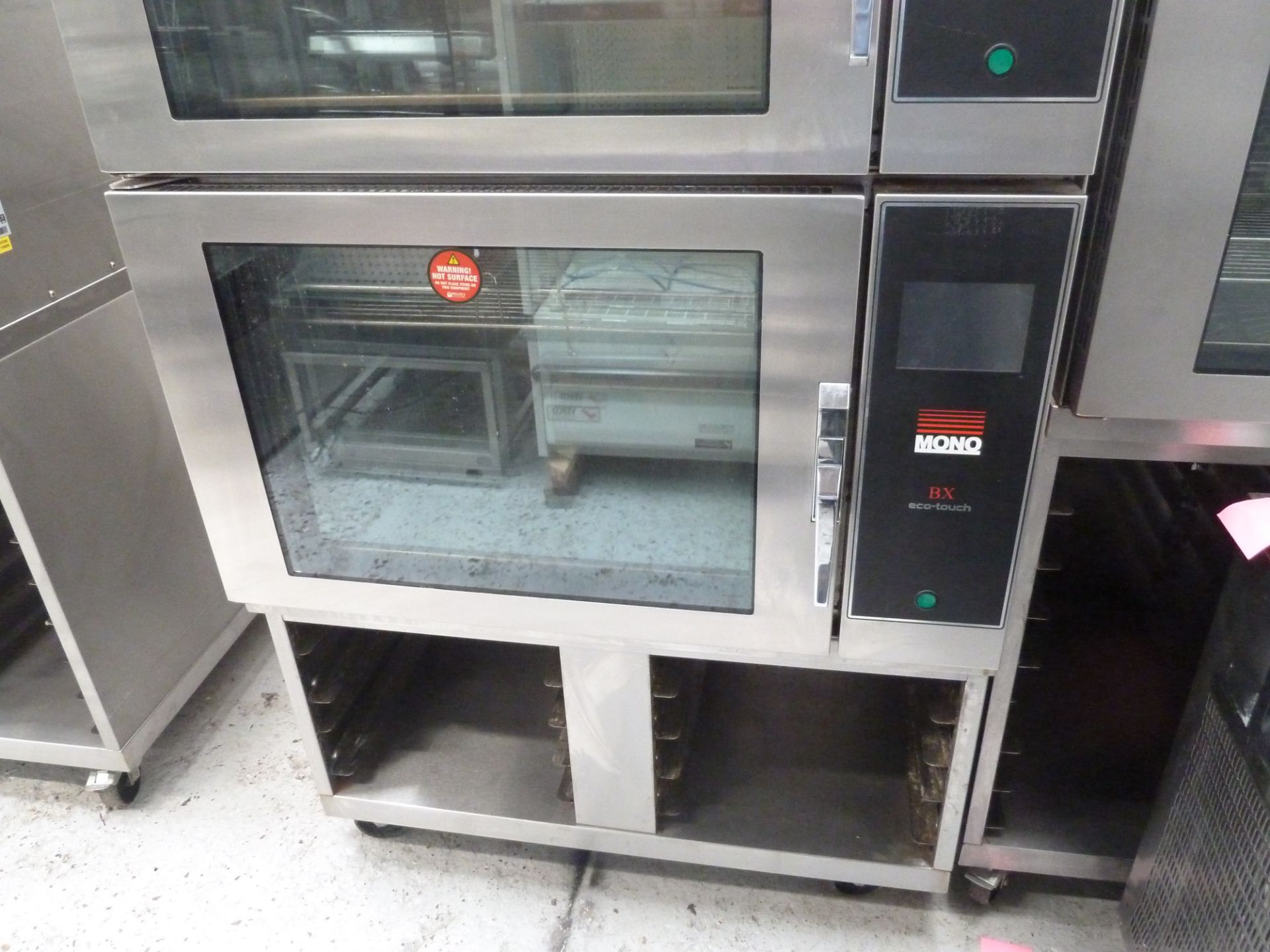 * Mono bx double bakery oven, includes stand and shelvin, good clean condition.(1000Wx2000Hx900D) - Image 2 of 5