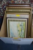 Box of Framed Pictures and Prints