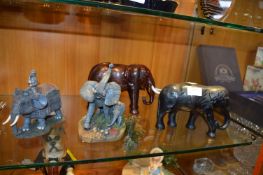 Four Elephant Ornaments