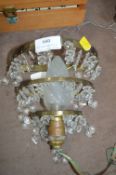 Vintage Wall Light Fitting with Crystal Drops (AF)