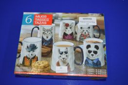 *Hipster 6pc Animal Mug Set