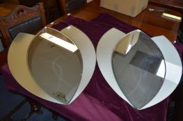 Pair of Tulip Wall Mirrors