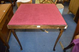 1930's Folding Card Table on Cabriole Legs by Vono