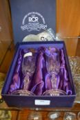 RCR Lead Crystal Wine Flutes