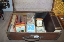 Small Vintage Suitcase and Contents Including Top