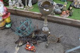 Outdoor Hanging Baskets & Brackets, Brass Planters, Cast Iron Decorations, etc.
