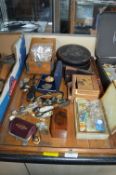 Tray Lot of Collectibles, Coinage, Wristwatches, B