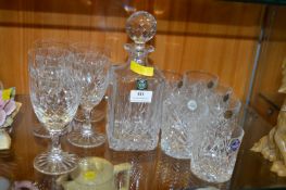 Assorted Cut Glass Crystal Wine Glasses, Tumbler a