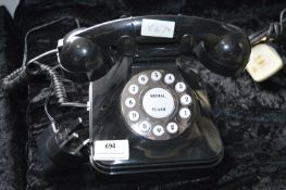 Modern Vintage Style Black Telephone