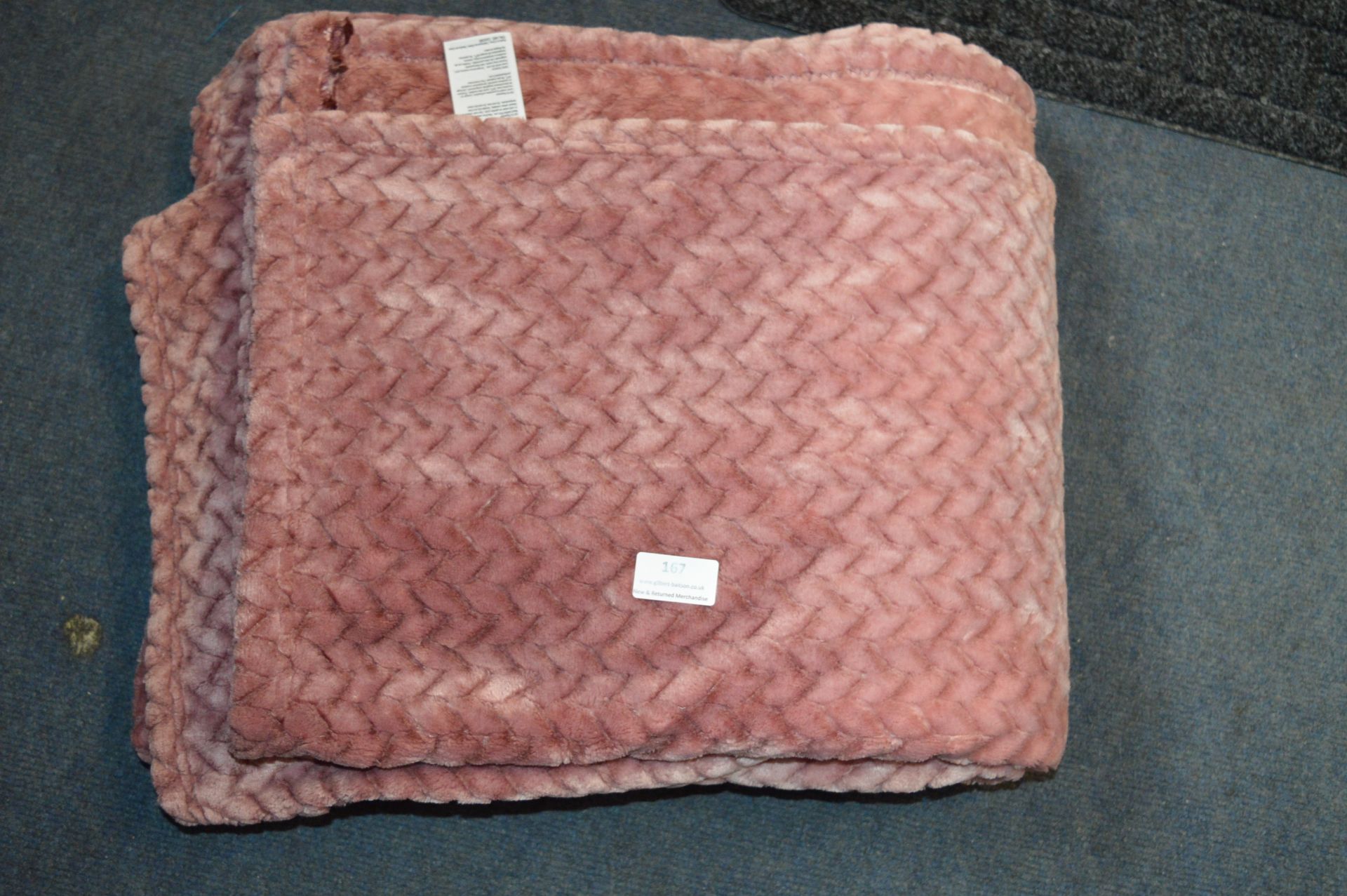 *Pink Quilted Throw