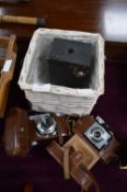 Basket of Vintage Cameras