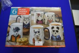 *Hipster 6pc Animal Mug Set