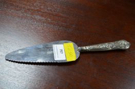 Cake Knife with Hallmarked Silver Handle