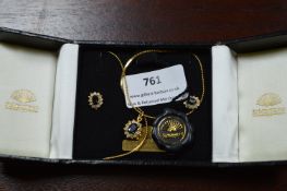 Boxed Jewellery Set by St Montienne - Pendent & Ea