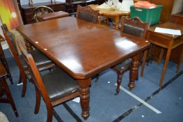 Victorian Mahogany Wind-Out Dining Table plus Four Matching Chairs (AF)