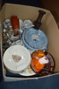 China Items Including Wedgwood, Cut Glass Trays, R