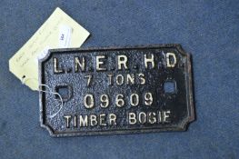 LNER Bogie Plate from Hull Docks