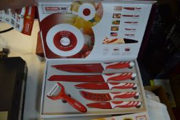 Swissline Premium 5pc Knife Set (Red)