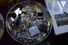Tray Lot of Costume Jewellery; Brooches, Bracelets