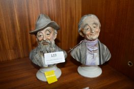 Pair of Capodimonte Busts