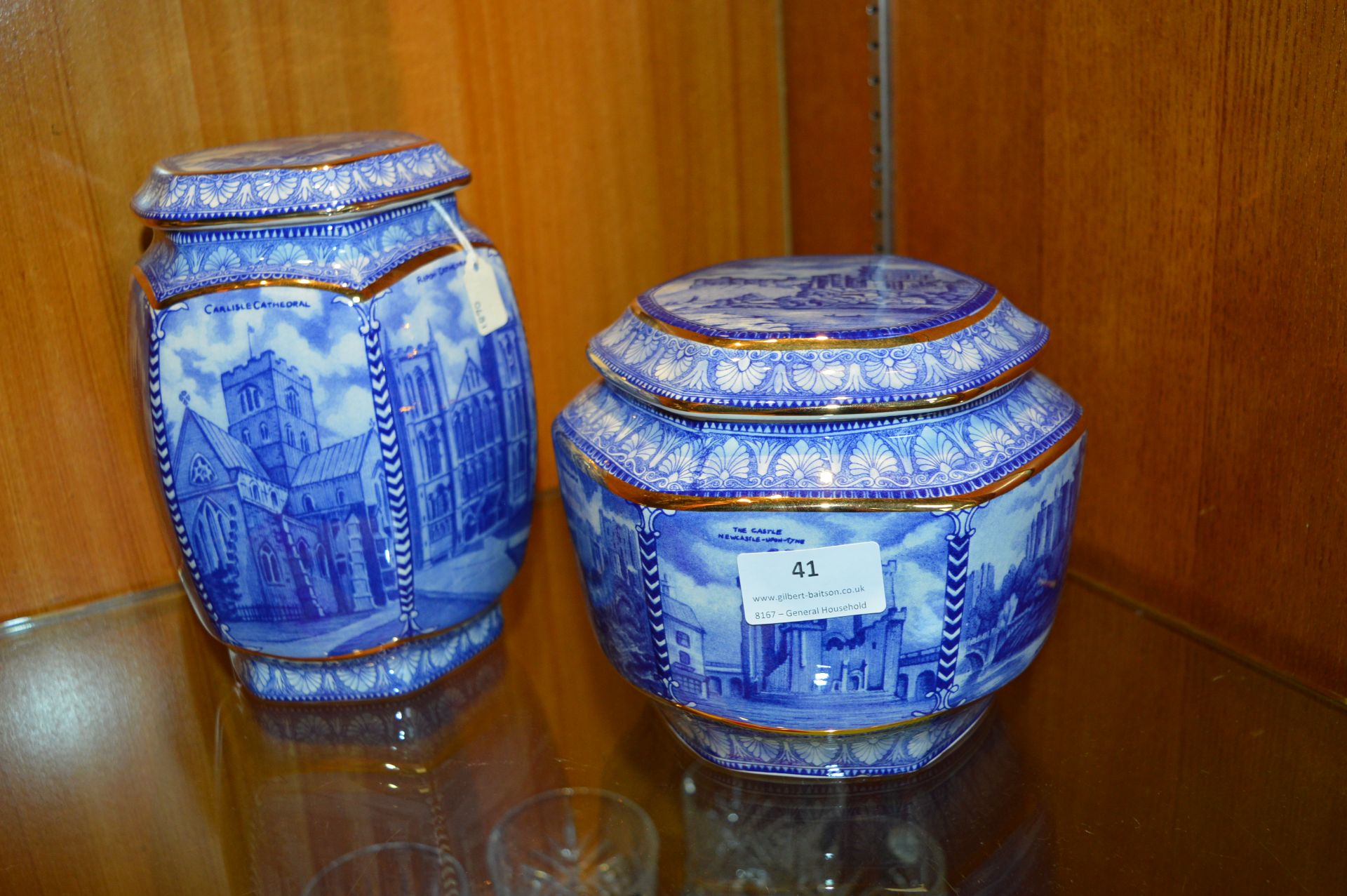 Pair of Ringtons Tea Biscuit Barrels