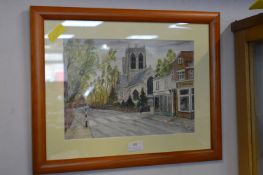 Framed Watercolour of Cottingham Church