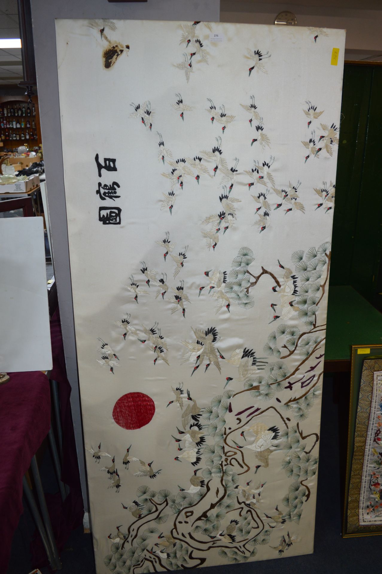 Chinese Silk Screen Depicting Cranes (AF)