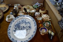 Pottery Items Including Victorian Meat Plate, Brea