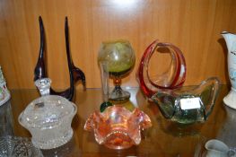 Glass Vases, Bowls, etc.