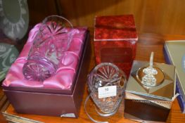 Cut Glass Crystal Vases, etc.