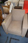 Brown Upholstered Armchair