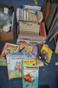 Box of Books Including Children's Annuals, Roy Rog