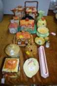 Cottage Ware, Butter Dishes, Honey Pots, etc.