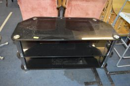 Black Glass TV Stand