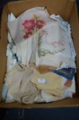 Vintage Embroidered Table Cloths etc.