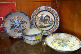 Four Pieces Quimper Ware