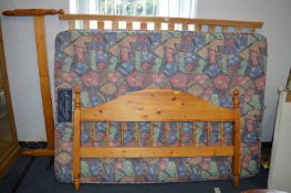 Pine Framed Double Bed with Slumberest Meridian Ma