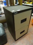 Silverline Two Drawer Filing Cabinet with Key