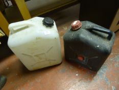Two Plastic Jerry Cans