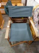 Four Folding Directors Chairs