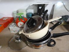 Storage Tins, Scales, Pans and Other Kitchenware