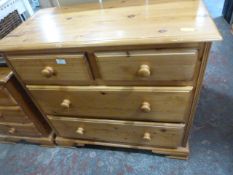 Two over Two Pine Chest of Drawers