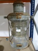 Galvanised Ships Lamps with Original Burner