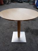 Single Pedestal Table with Round Top 75cm diameter 76cm tall