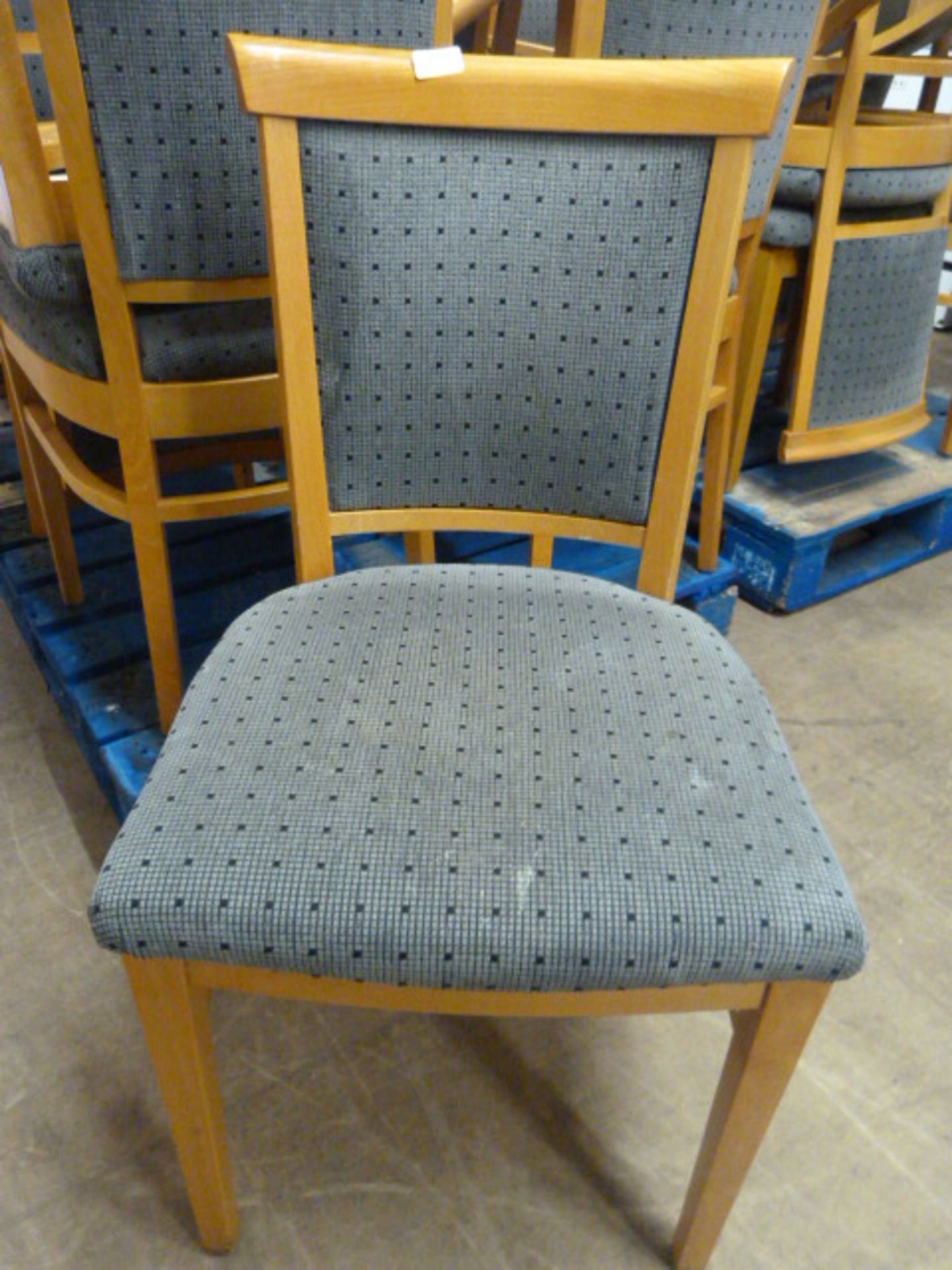 Twenty Spotted Grey Upholstered Dining Chairs