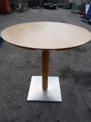 Single Pedestal Table with Round Top 75cm diameter 76cm tall