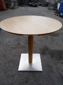 Single Pedestal Table with Round Top 75cm diameter 76cm tall