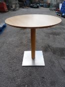 Single Pedestal Table with Round Top 75cm diameter 76cm tall