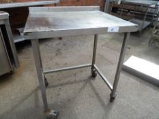 * SS prep bench SS prep bench on castors. (800Wx950Hx700D)