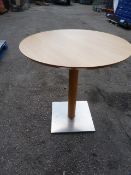 Single Pedestal Table with Round Top 75cm diameter 76cm tall